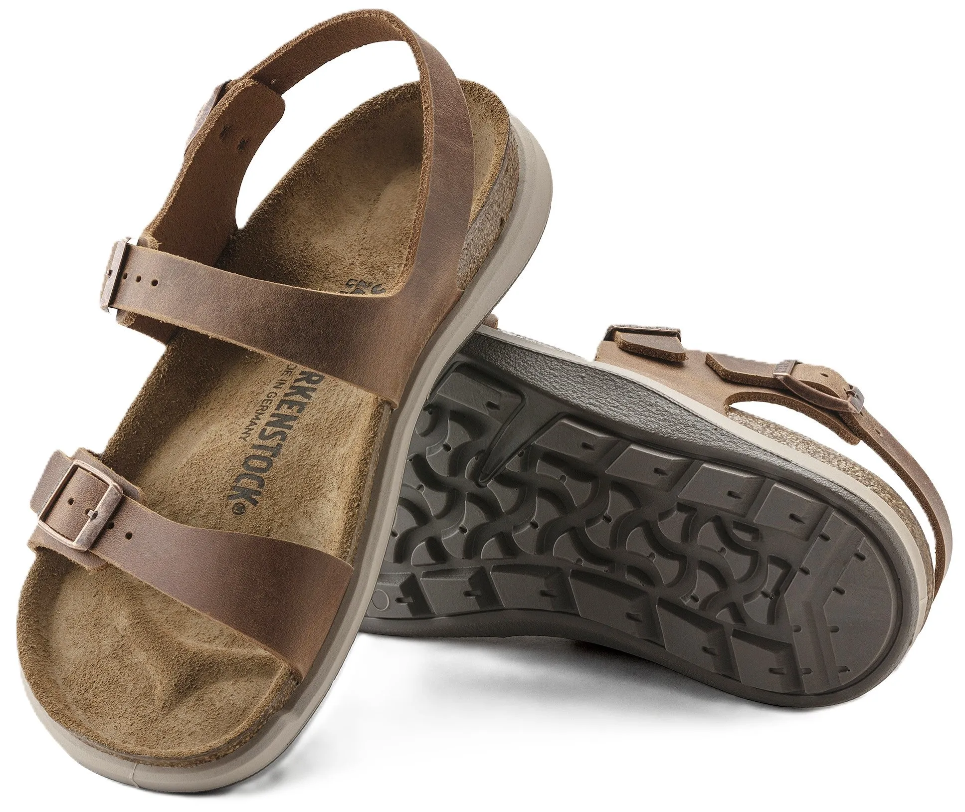 Birkenstock Sonora Crosstown Sandals - Ginger Brown Oiled Leather| Polyurethane Sole