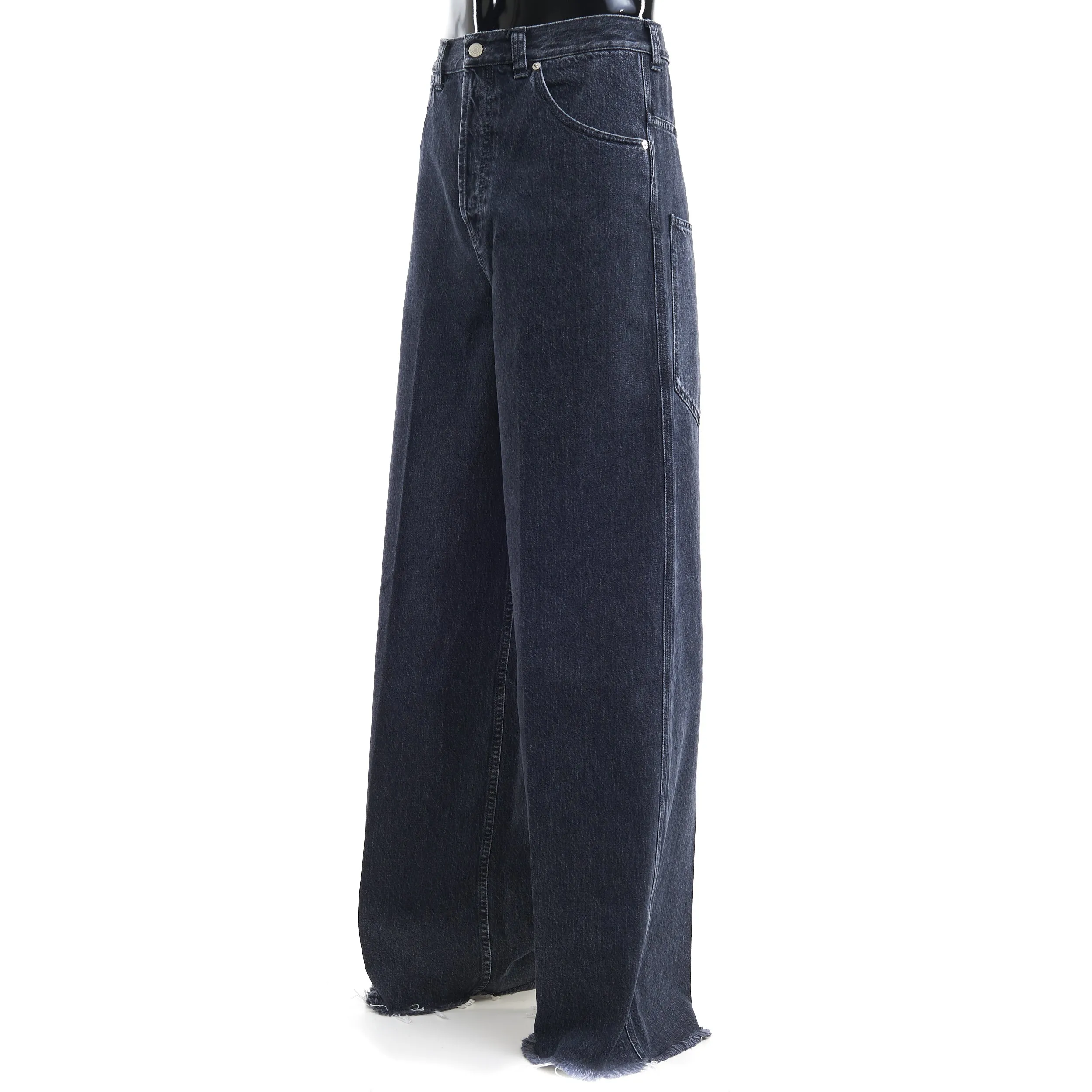 Black Denim Pant With Label