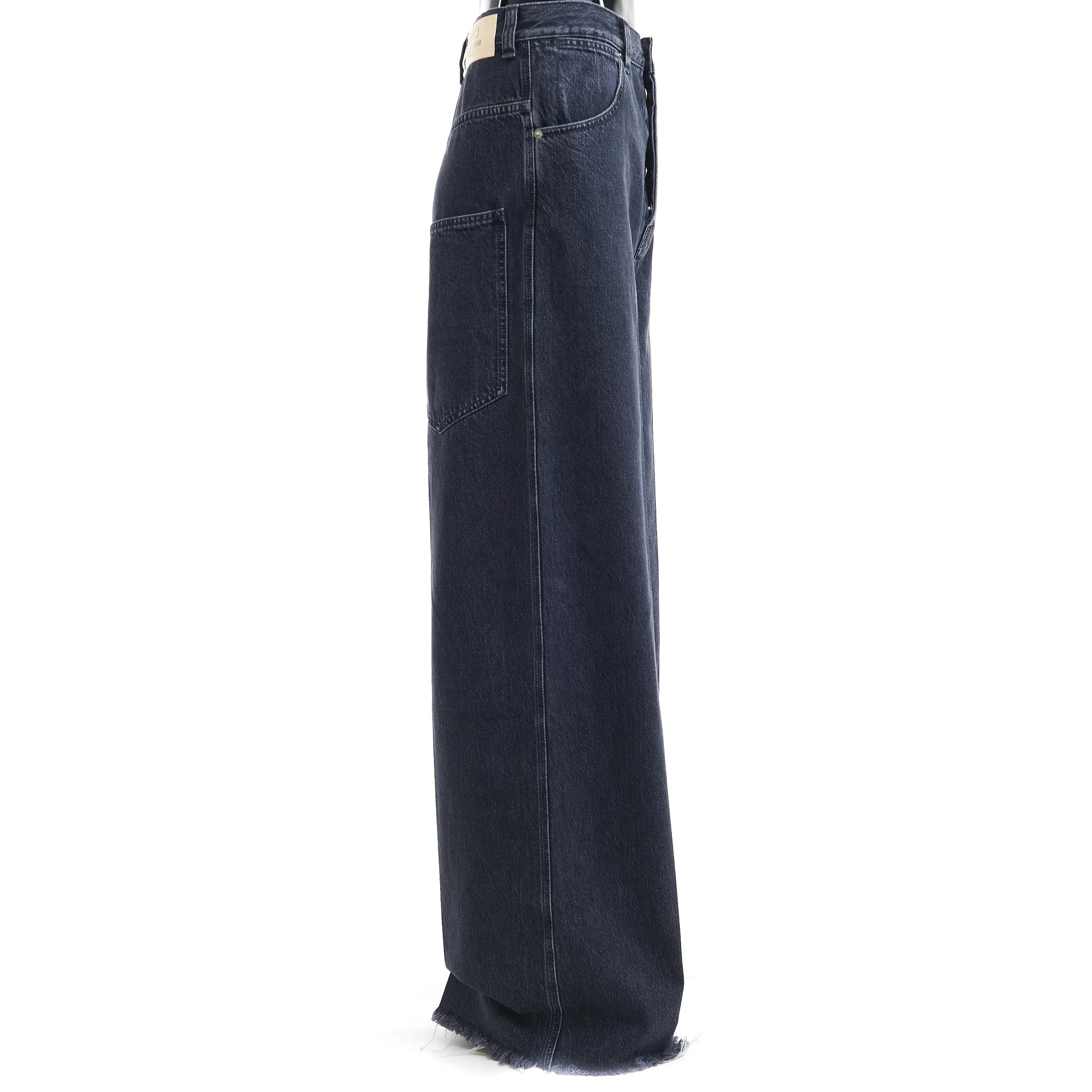 Black Denim Pant With Label