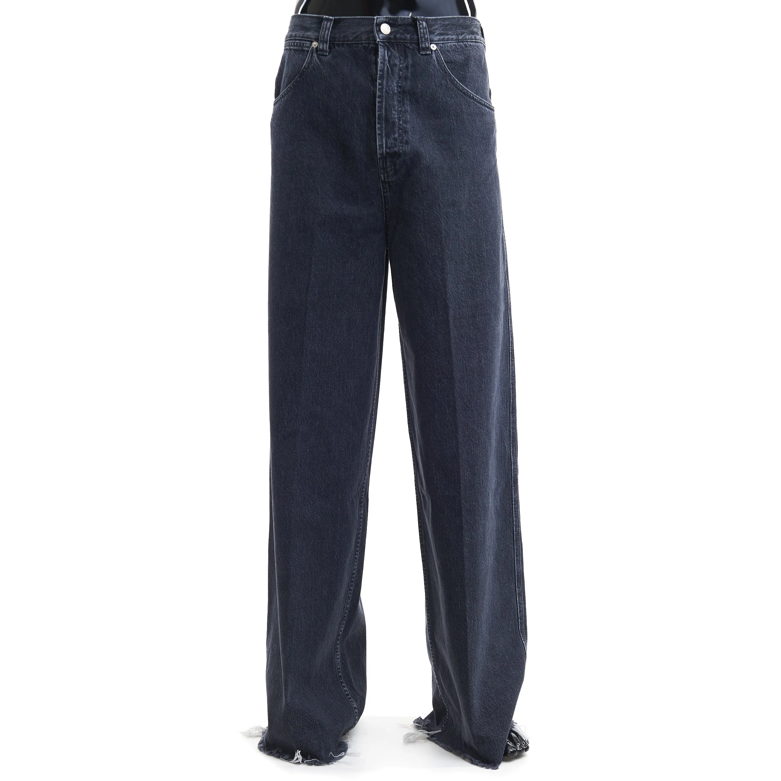 Black Denim Pant With Label