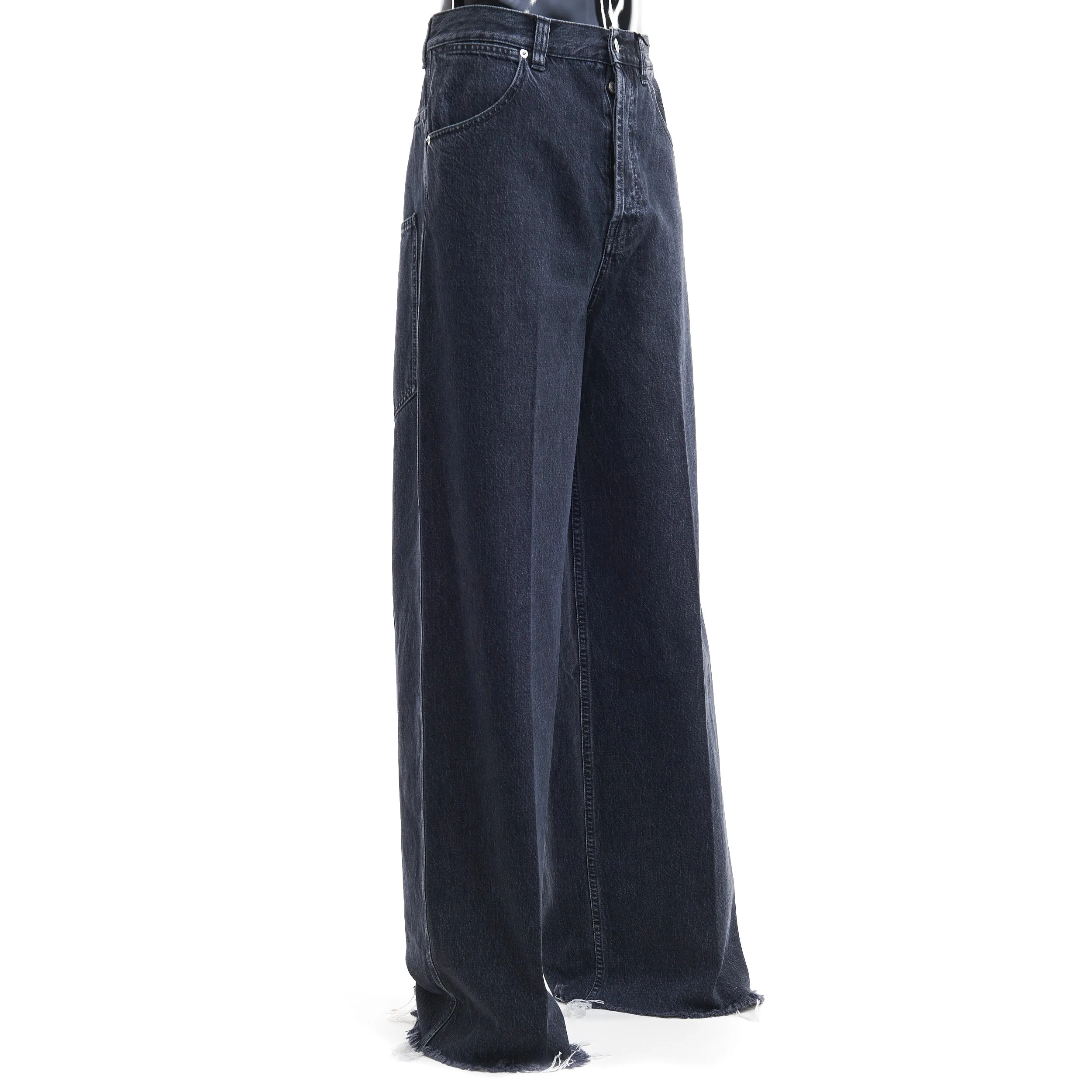 Black Denim Pant With Label