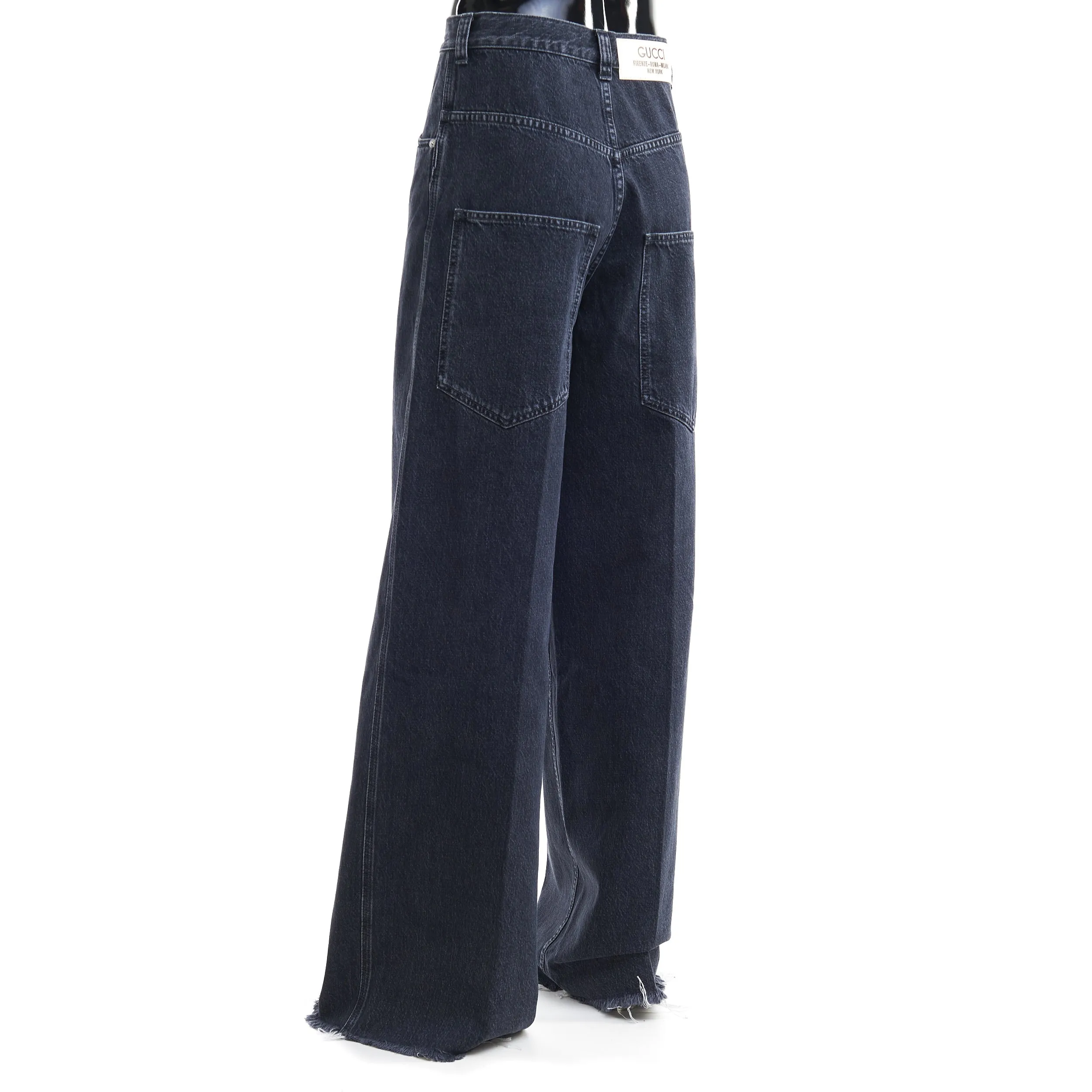 Black Denim Pant With Label