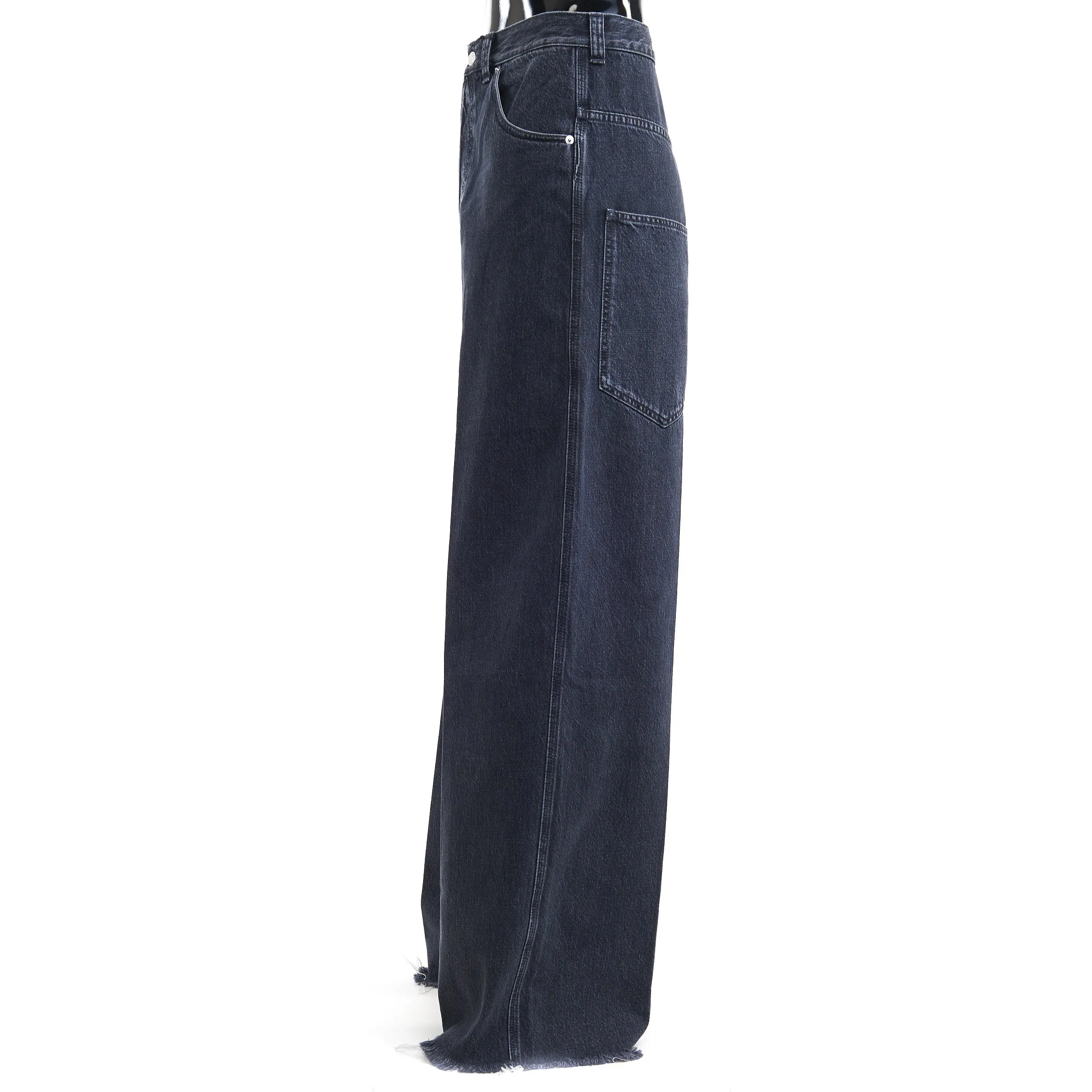 Black Denim Pant With Label