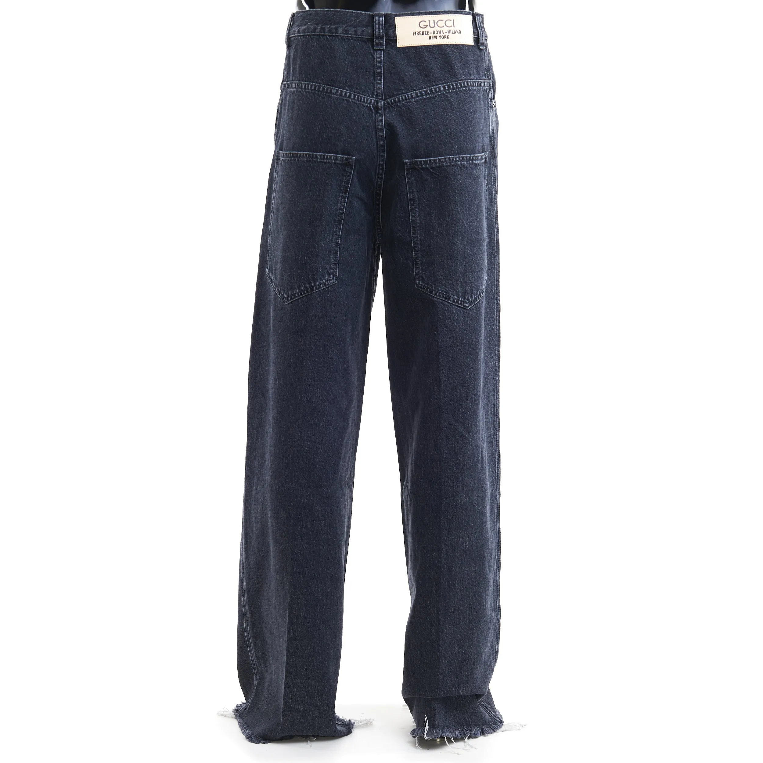 Black Denim Pant With Label