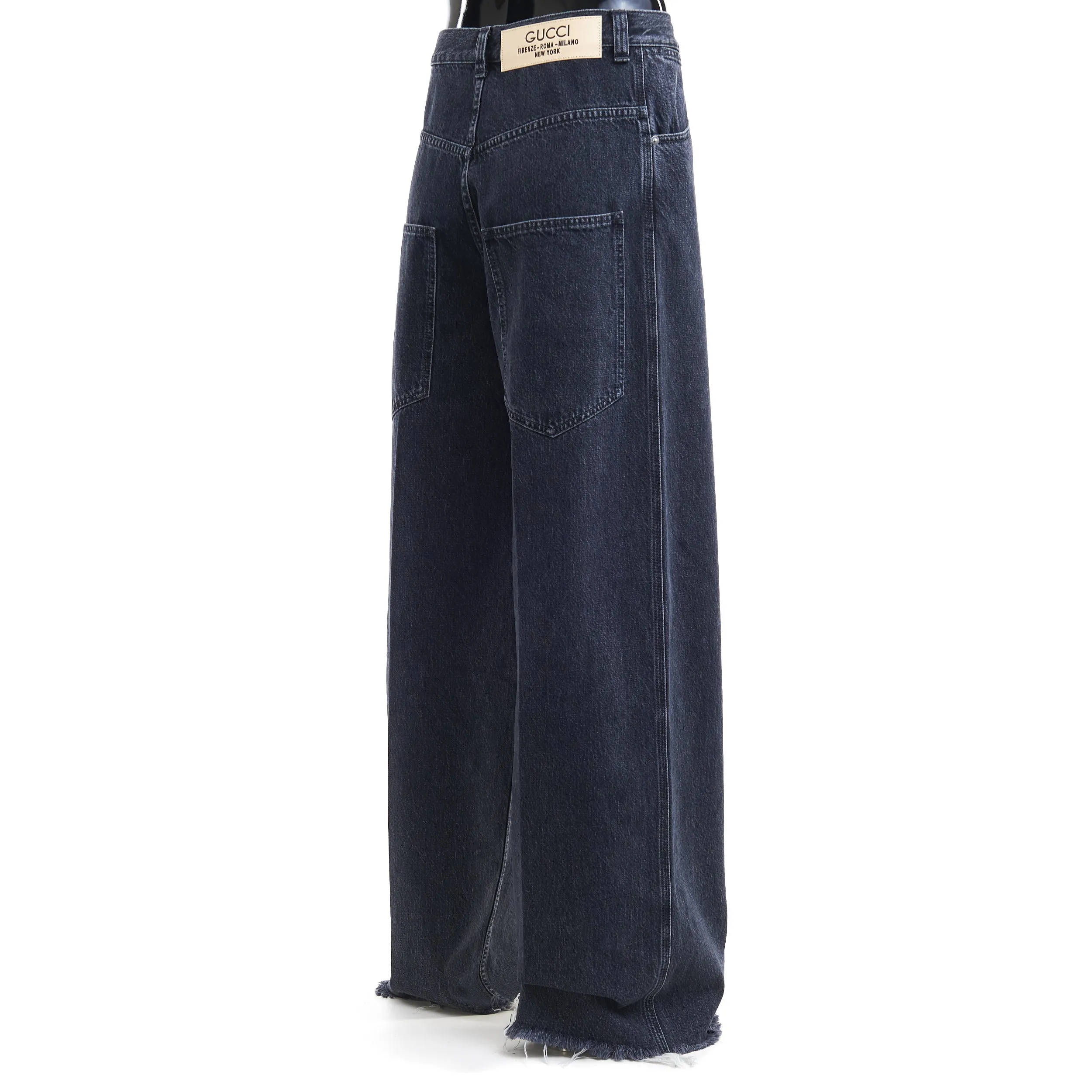 Black Denim Pant With Label
