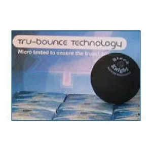 Black Knight TRU Bounce Double Yellow Dot Squash Ball