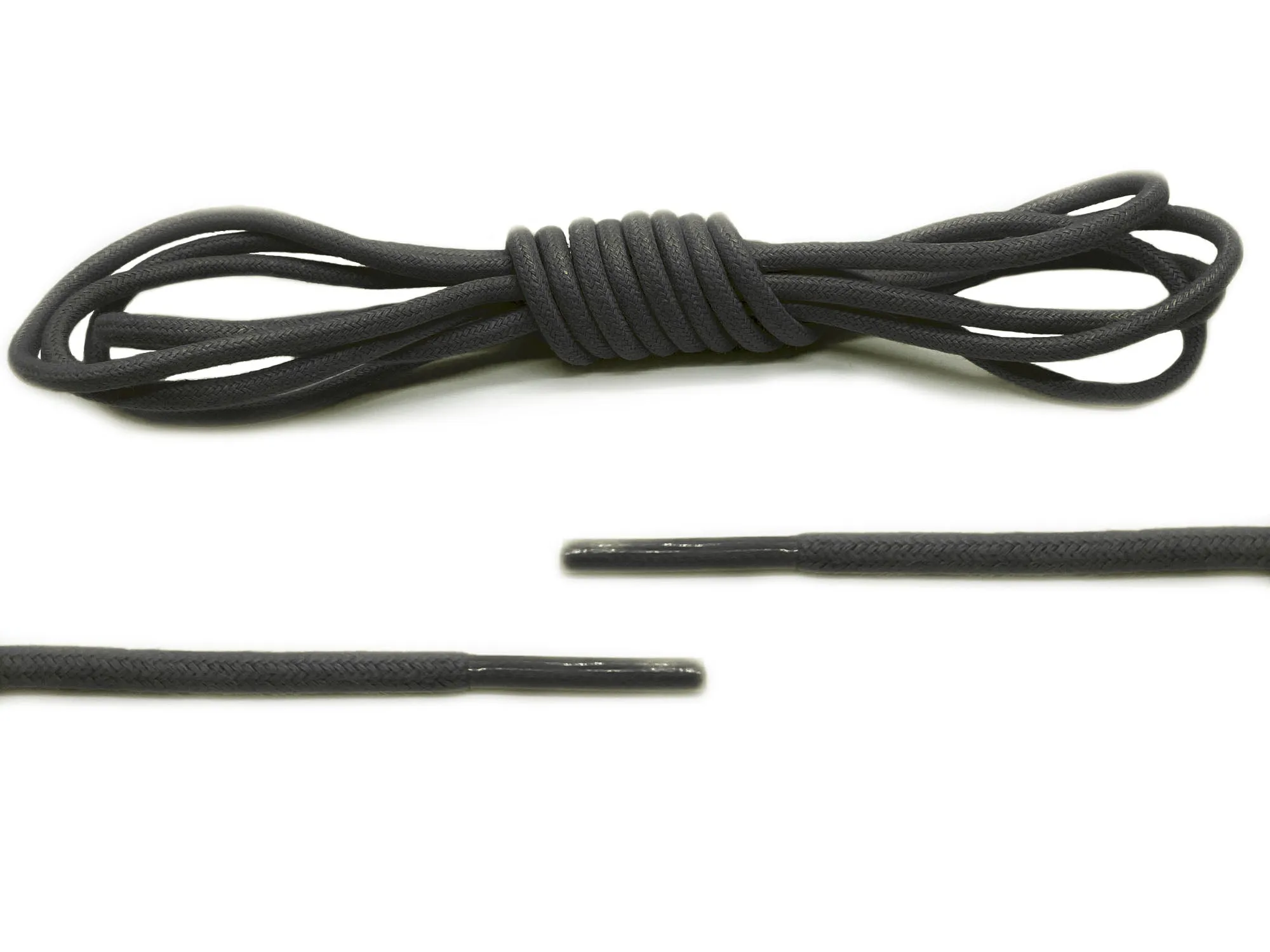 Black Round Waxed Laces
