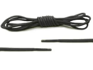 Black Round Waxed Laces