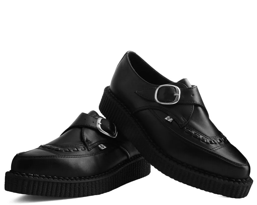 Black TUKskin™ Pointed Buckle Creeper