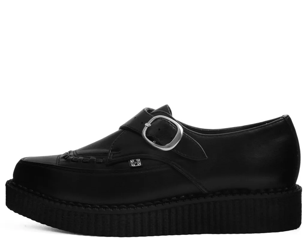 Black TUKskin™ Pointed Buckle Creeper