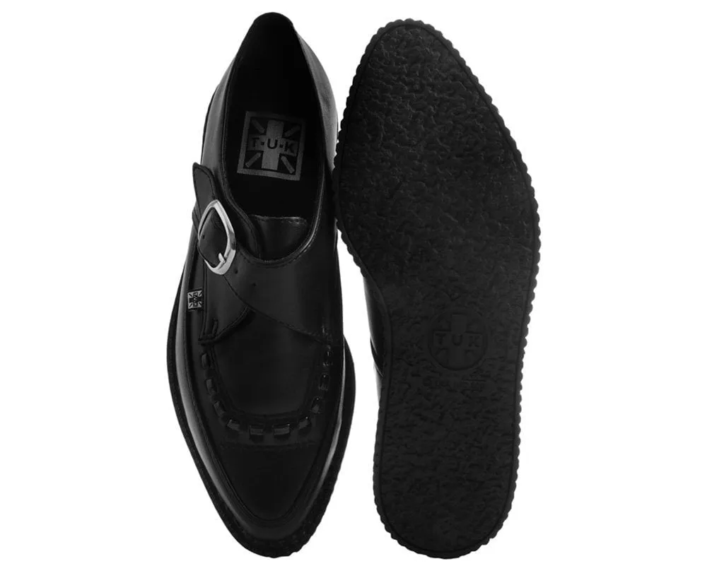 Black TUKskin™ Pointed Buckle Creeper