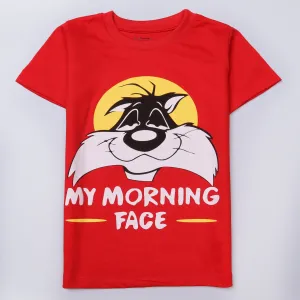 Boys Half Sleeves-Printed T-Shirt (Morning)