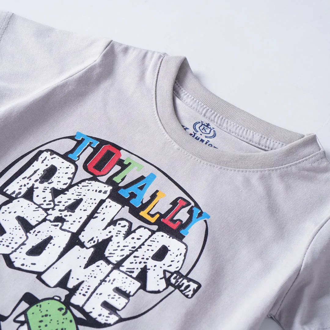 Boys Half Sleeves-Printed T-Shirt (Rawr)