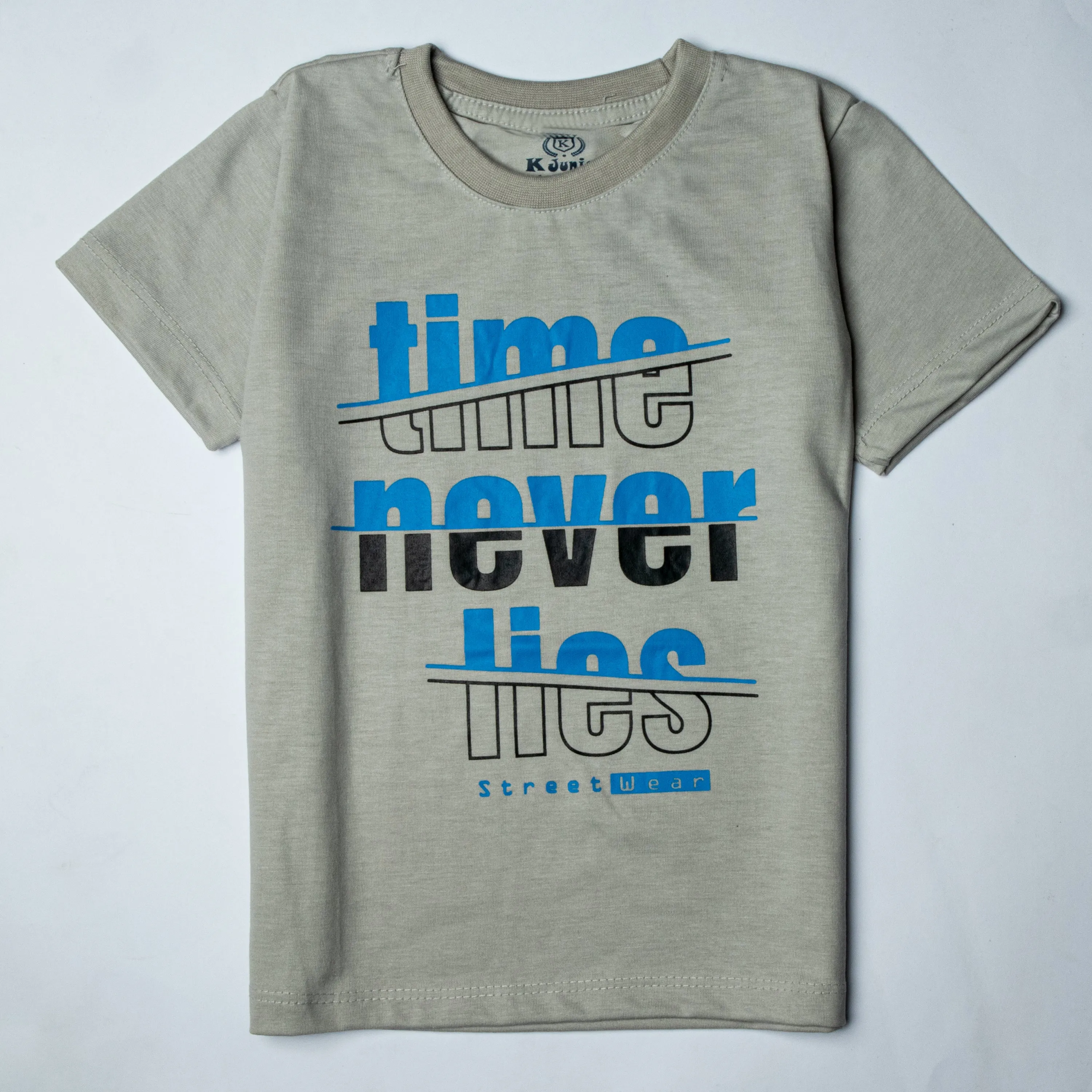 Boys Half Sleeves-Printed T-Shirt (Time)