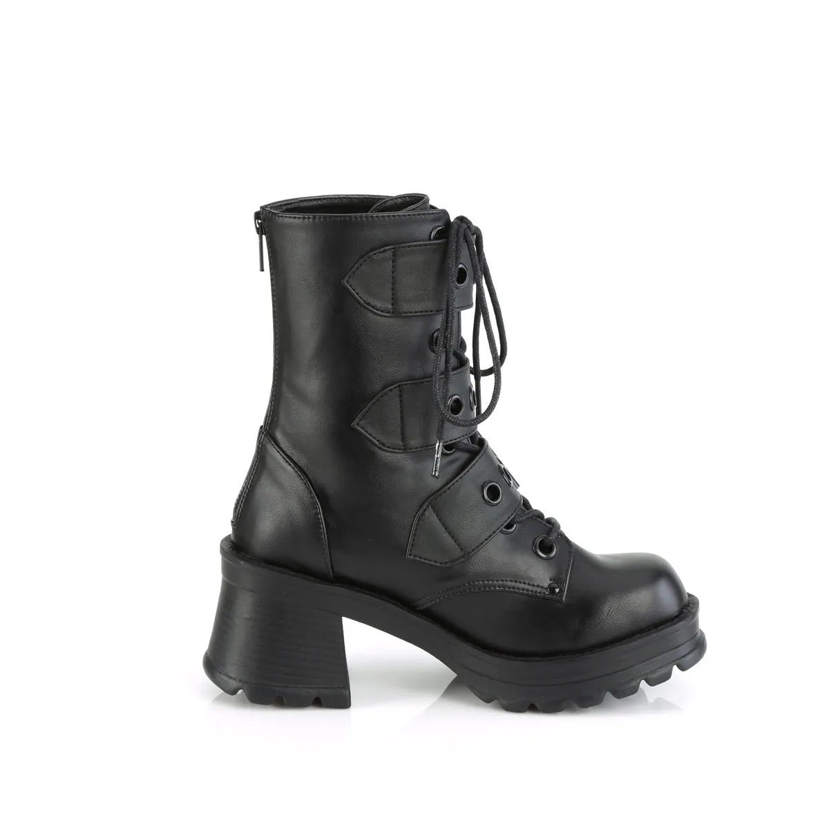BRATTY-118  Black Vegan Leather