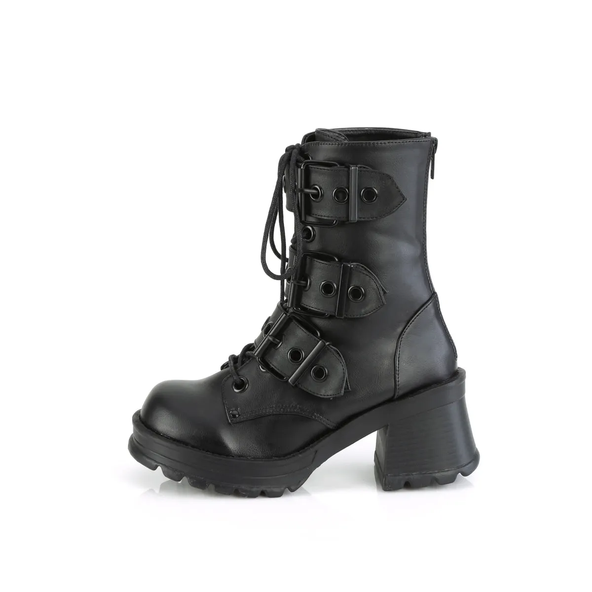 BRATTY-118  Black Vegan Leather