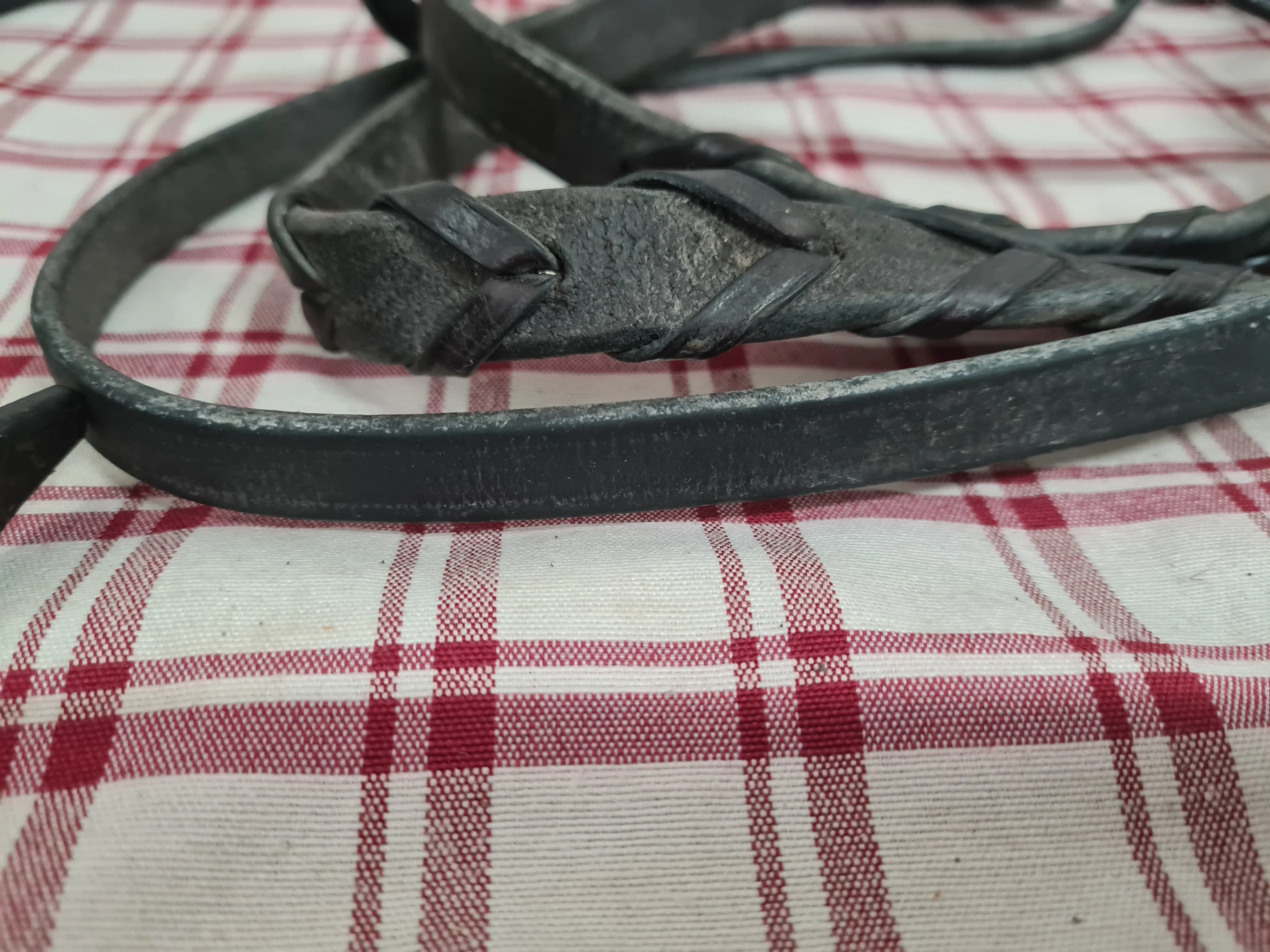 Brown cob size leather double reins set FREE POSTAGE 🟢