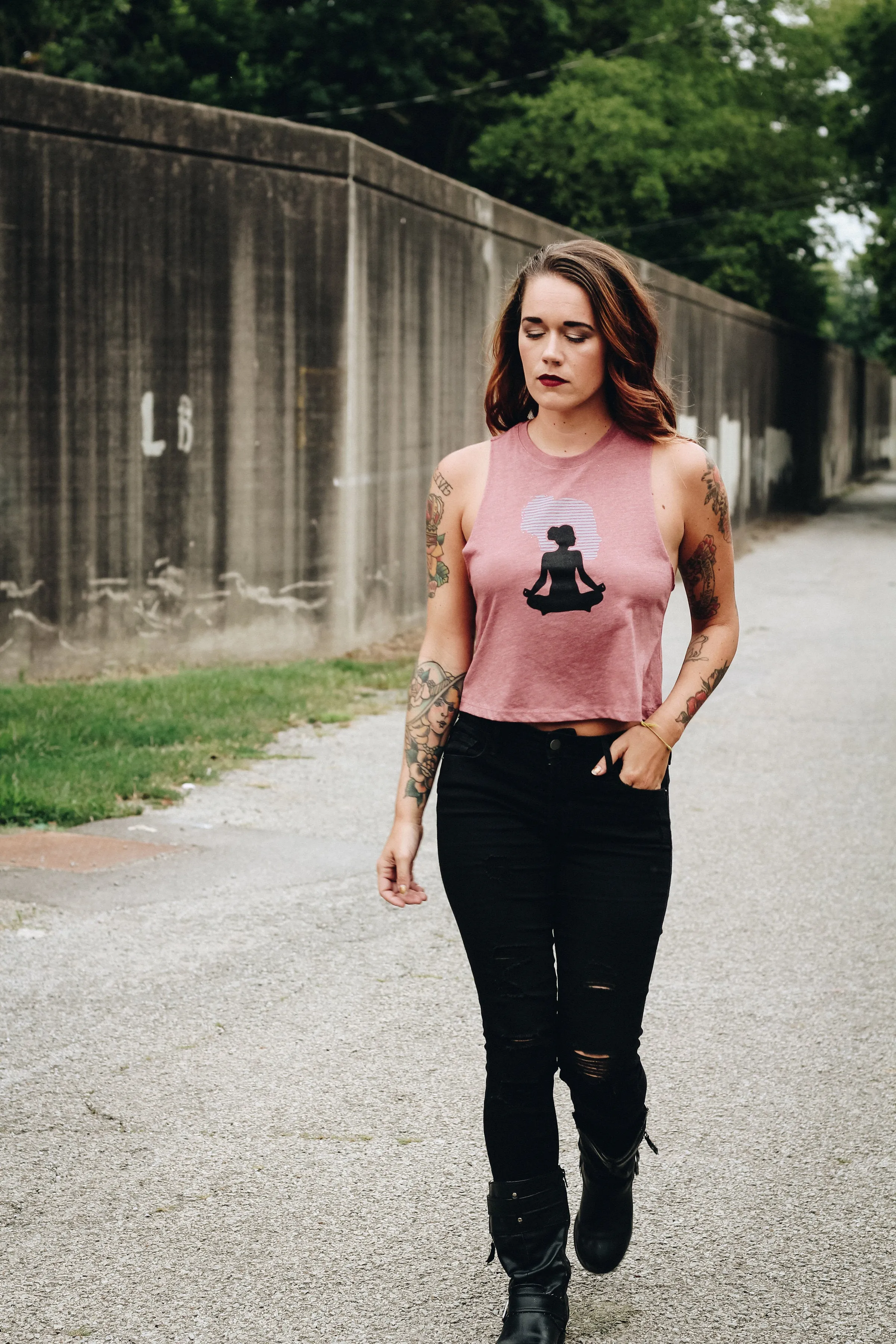Buns and Breathing Crop Tank - Mauve