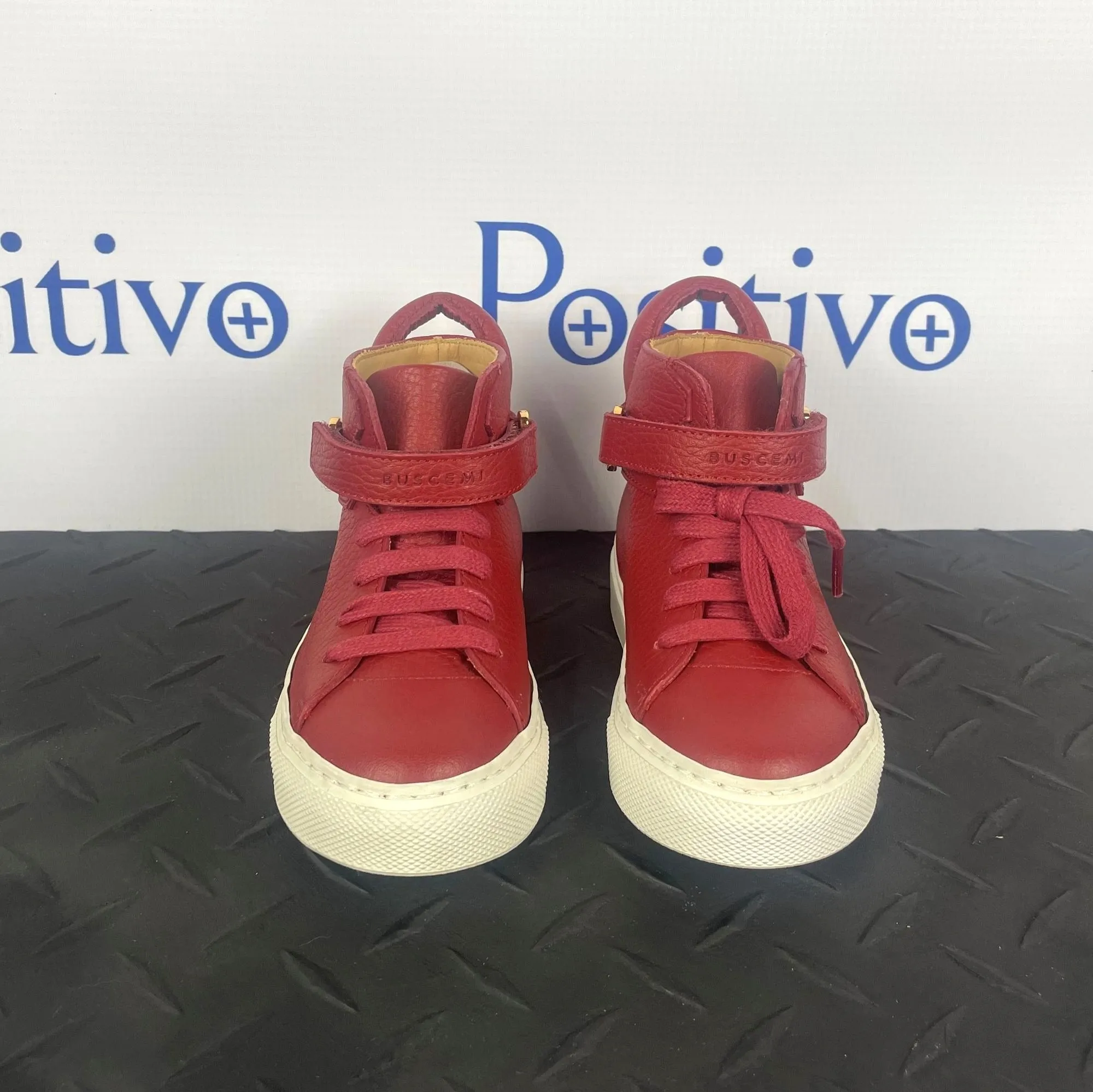 Buscemi 100MM Toddler Passion White Leather Sneakers
