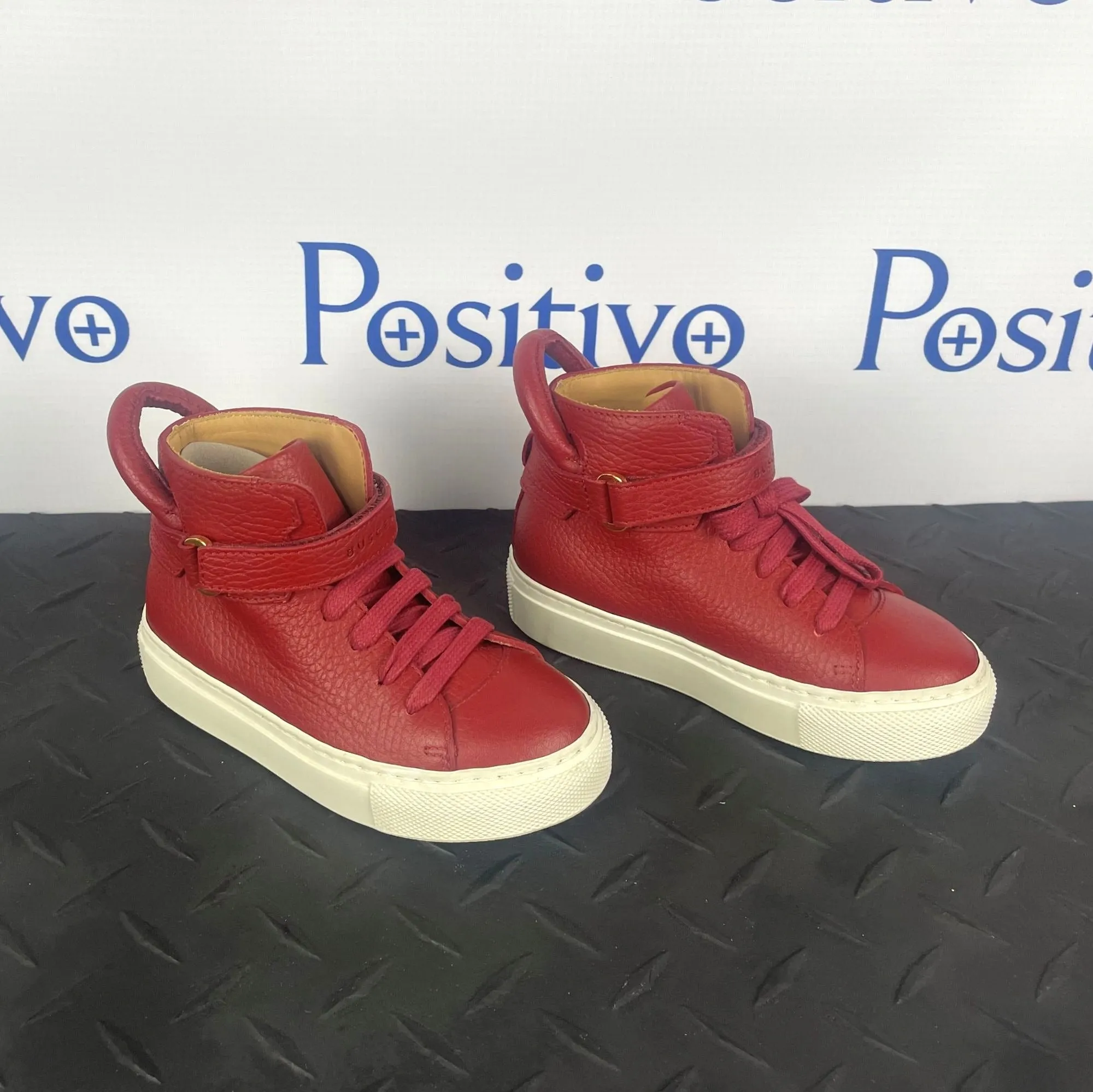 Buscemi 100MM Toddler Passion White Leather Sneakers