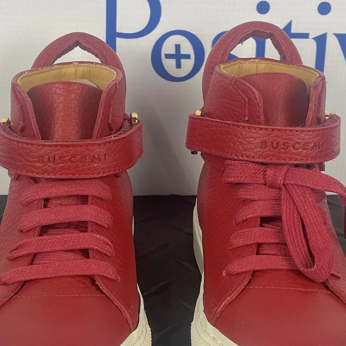 Buscemi 100MM Toddler Passion White Leather Sneakers