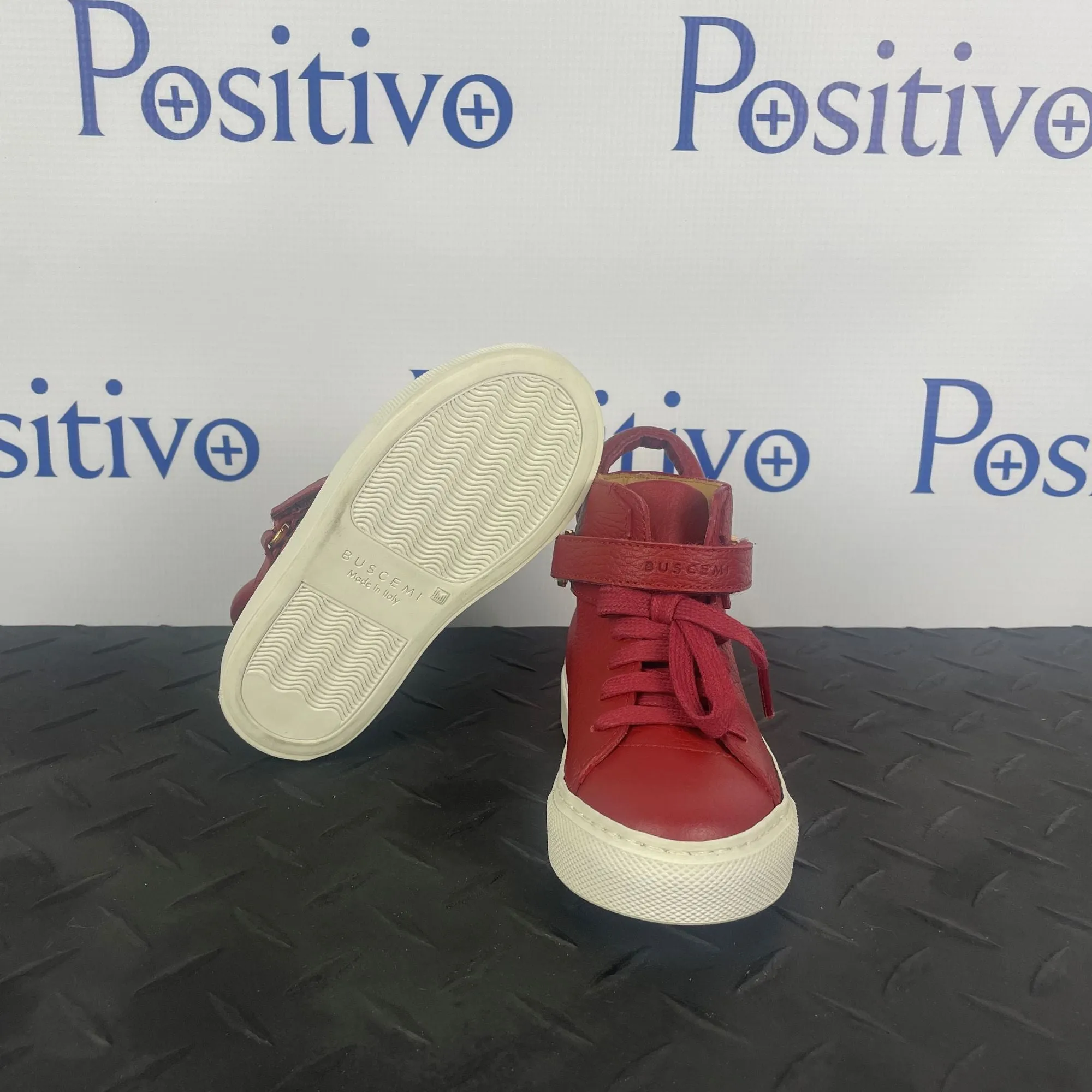 Buscemi 100MM Toddler Passion White Leather Sneakers