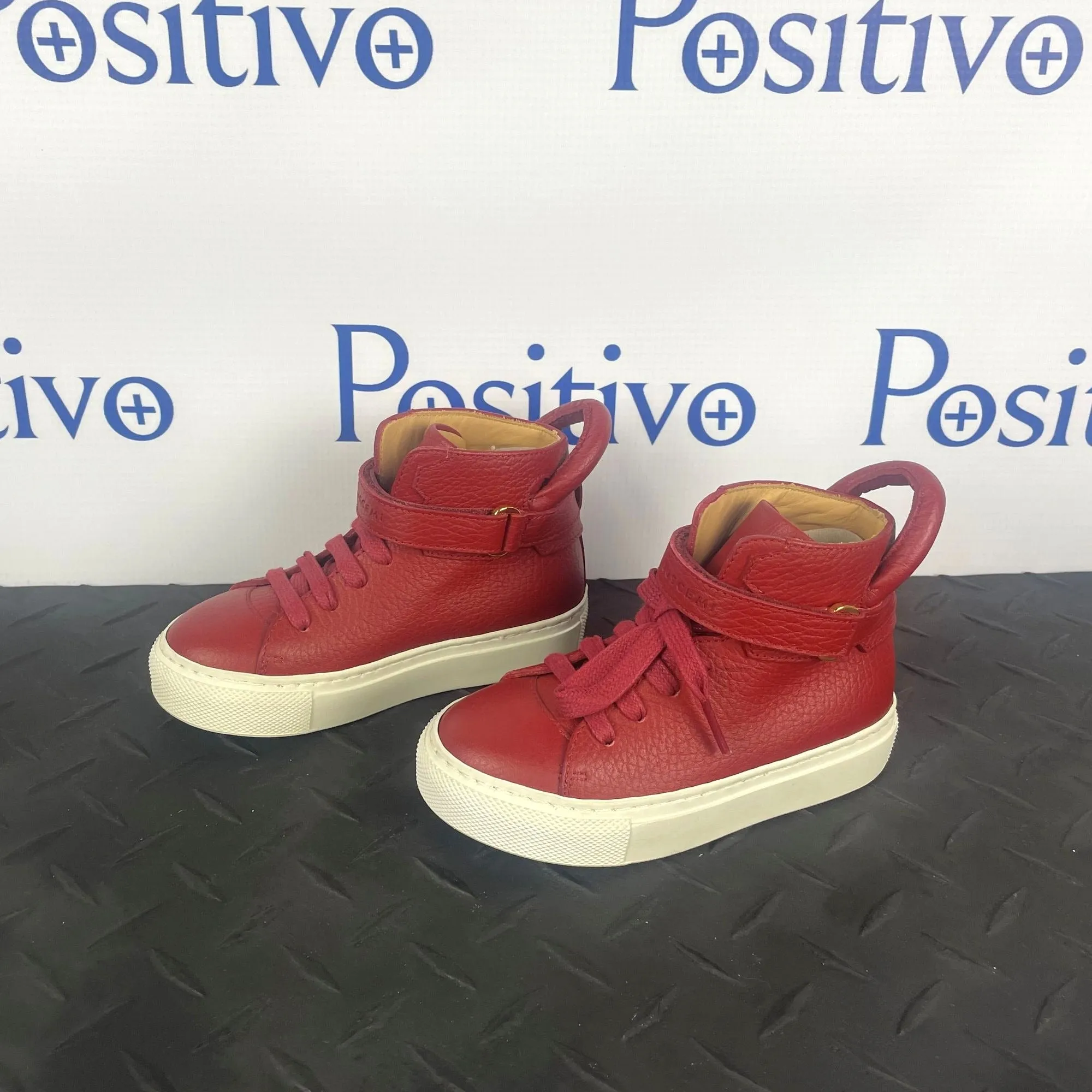 Buscemi 100MM Toddler Passion White Leather Sneakers