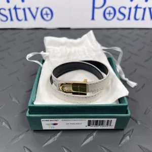 Buscemi Double Bracelet Off-White/Black Leather