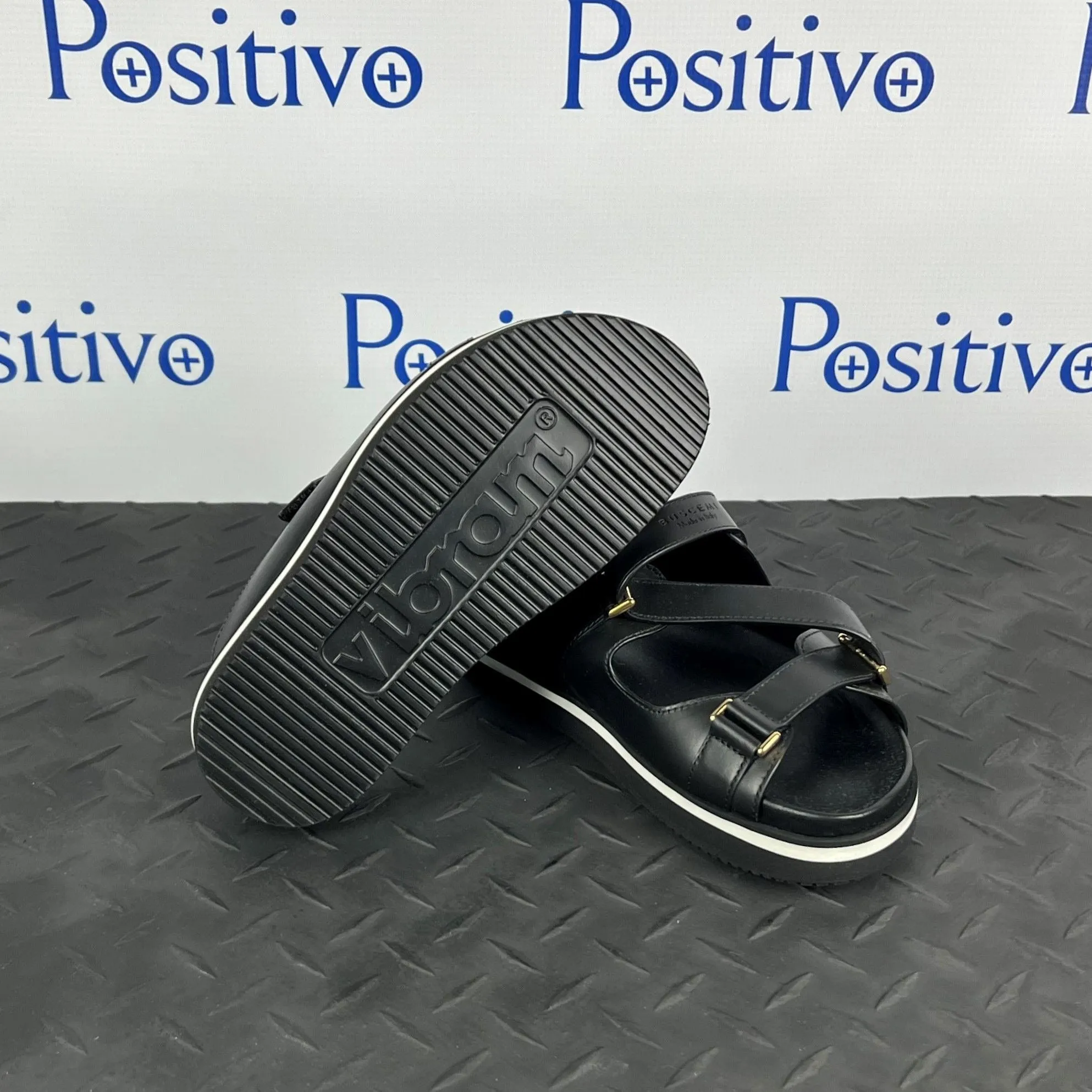 Buscemi Womens Sandal Strap Black Leather Sandals