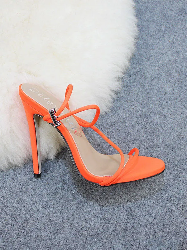 Candy Bright Color High Heels Large Size Women's Shoes