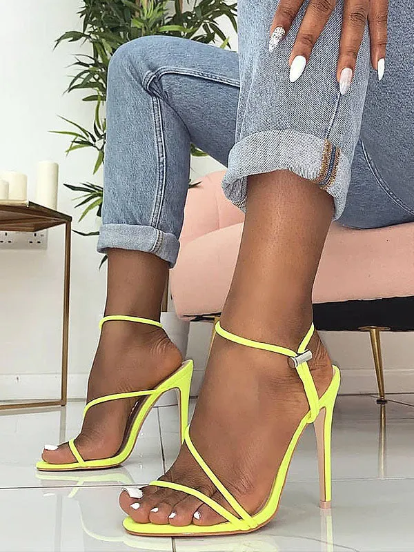 Candy Bright Color High Heels Large Size Women's Shoes