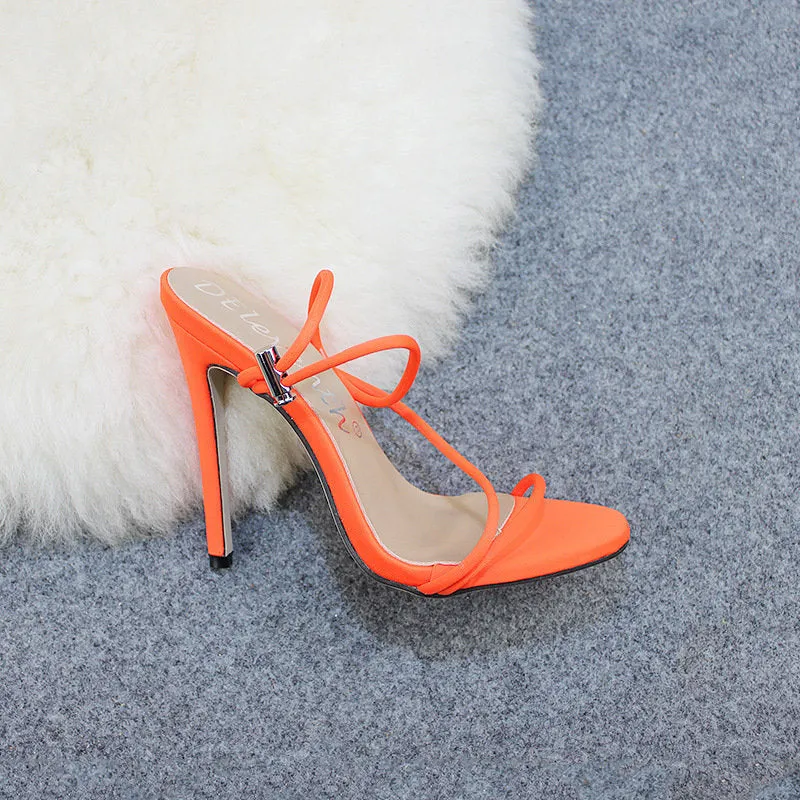 Candy Bright Color High Heels Large Size Women's Shoes
