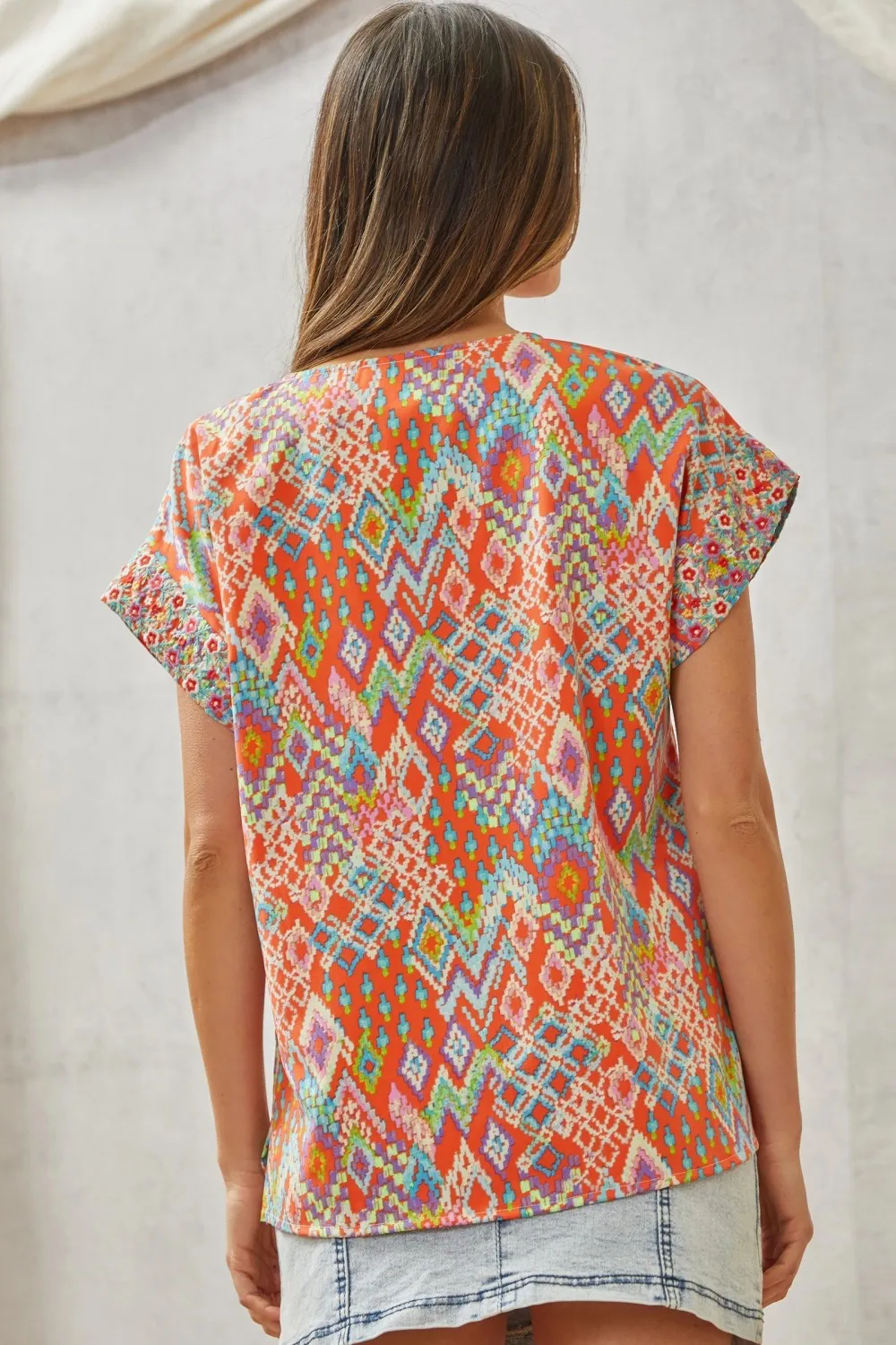Carrie Floral Embroidered Relaxed Top