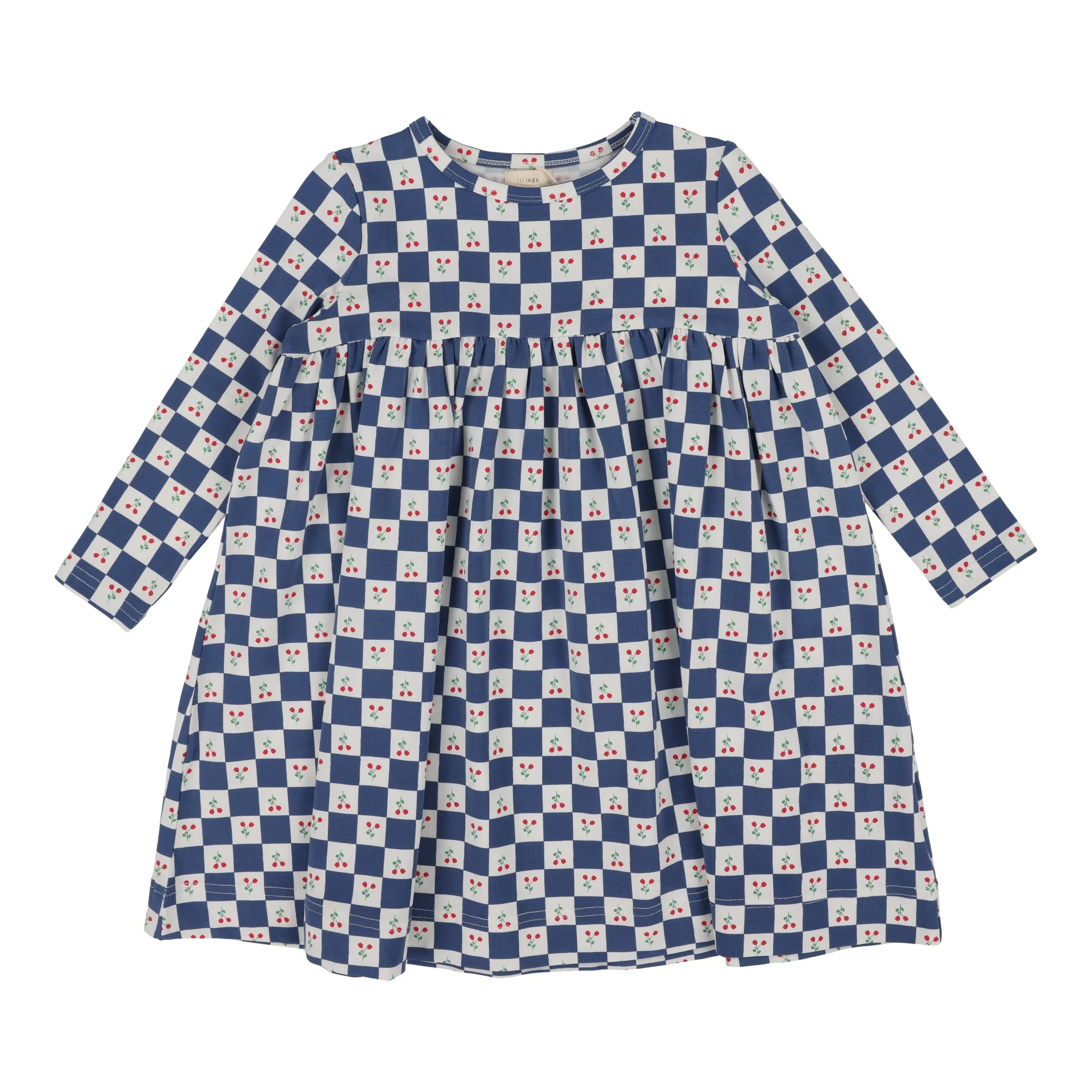 Checked Tulip Dress Long Sleeve