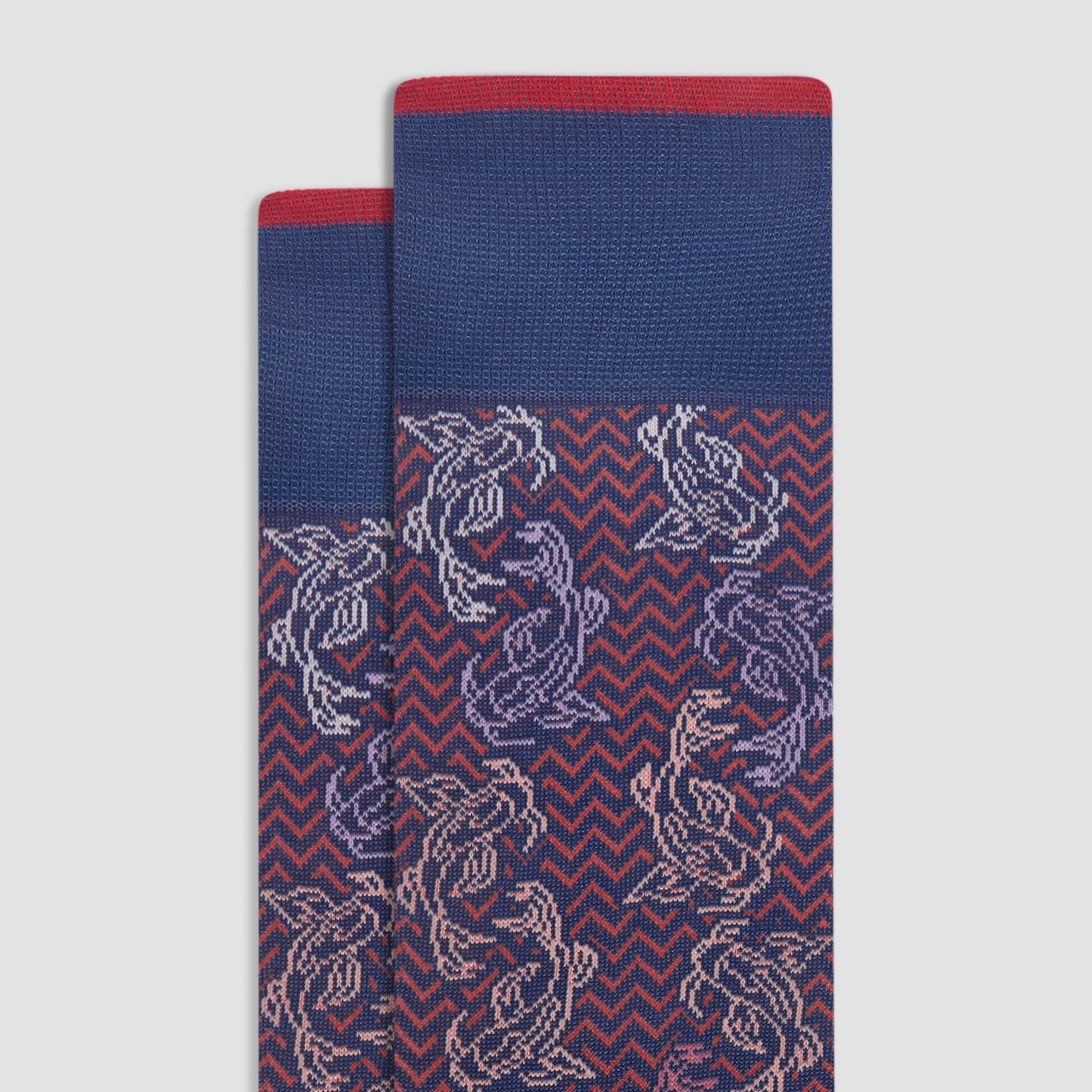 Chevron Abstract Mid-Calf Socks