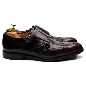 'Chicago' Burgundy Leather Double Monk Strap UK 7.5 F