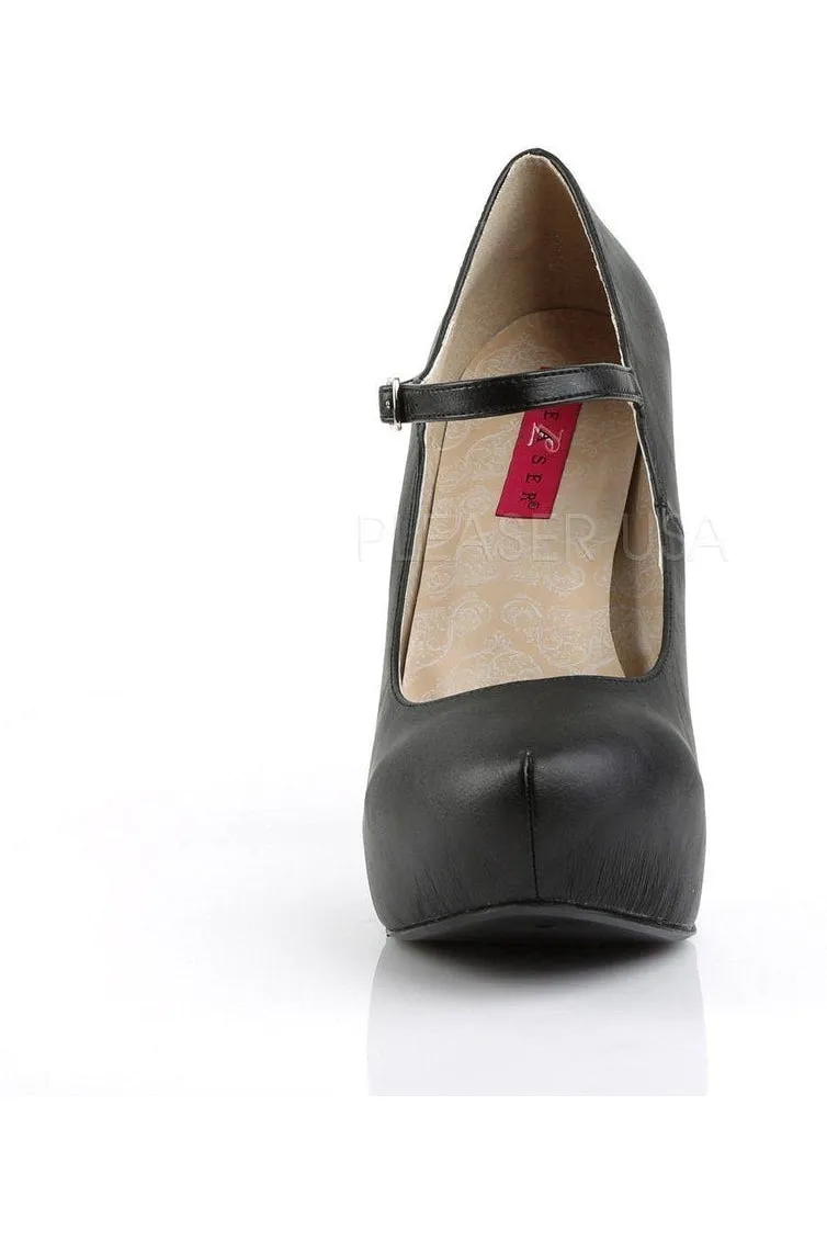 CHLOE-02 Pump  | Black Faux Leather