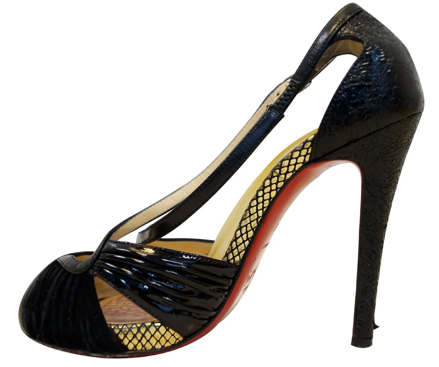 Christian Louboutin Slingback Heel Open Toe Pumps