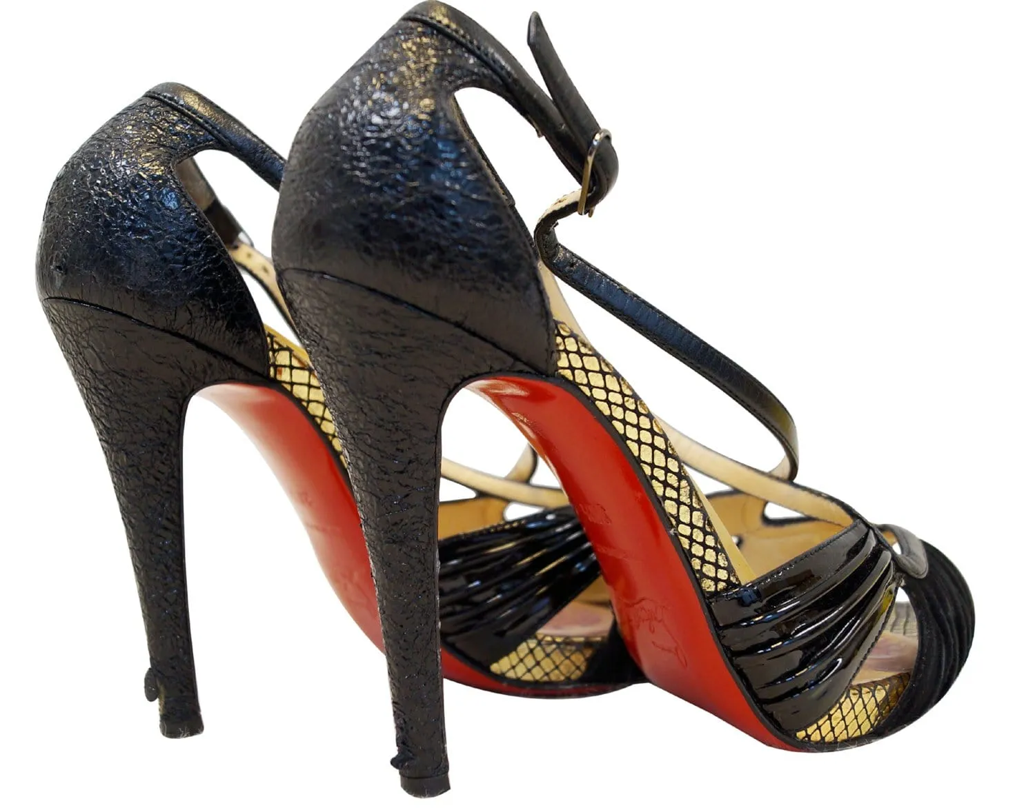 Christian Louboutin Slingback Heel Open Toe Pumps