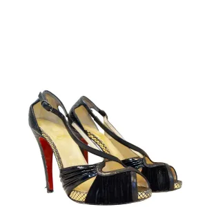 Christian Louboutin Slingback Heel Open Toe Pumps
