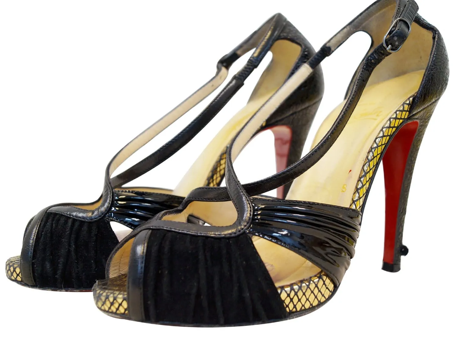 Christian Louboutin Slingback Heel Open Toe Pumps
