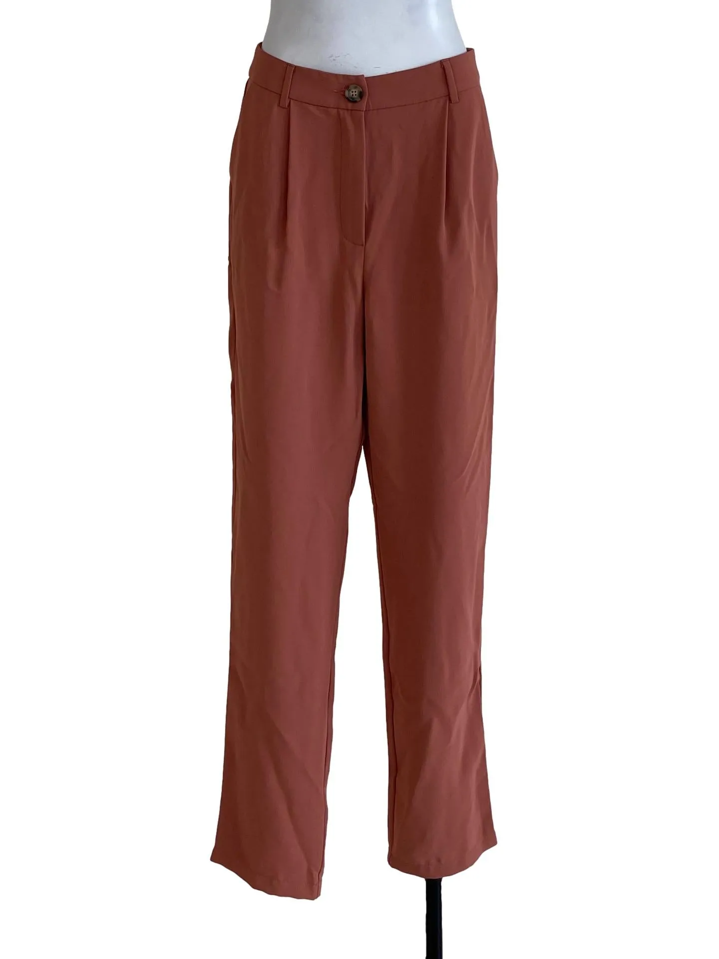 Coral Plain Formal Pants