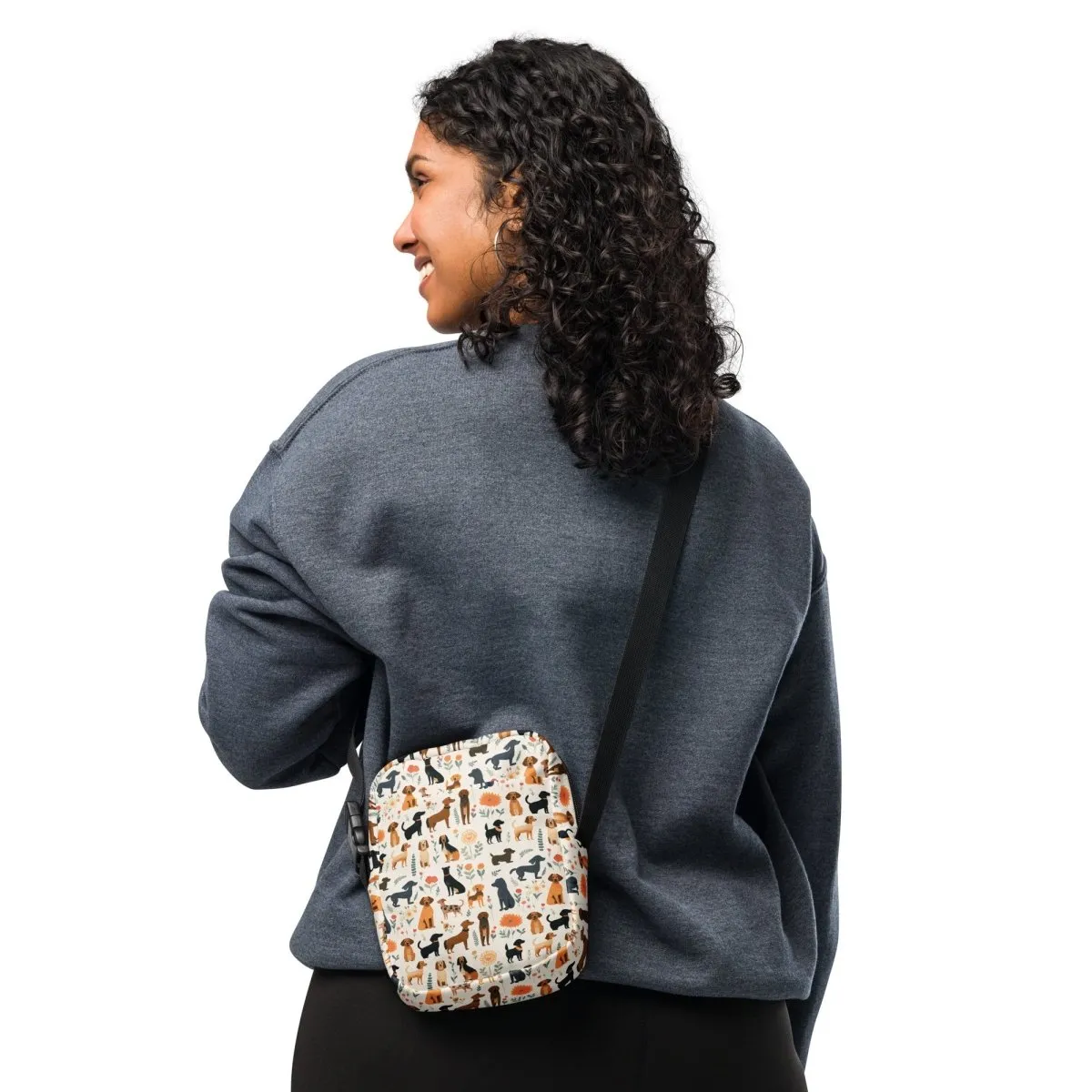 Cream Dogs Crossbody Bag