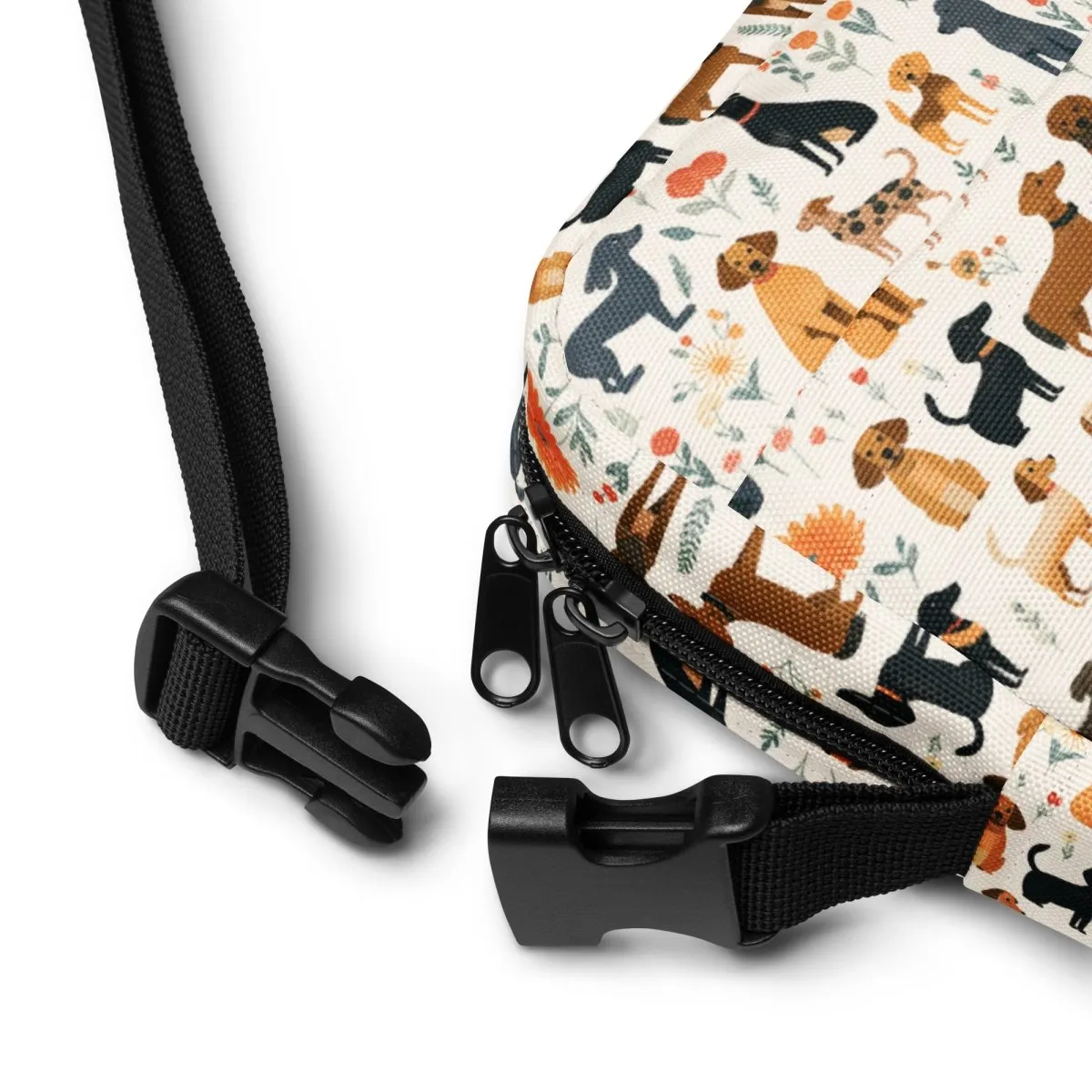Cream Dogs Crossbody Bag