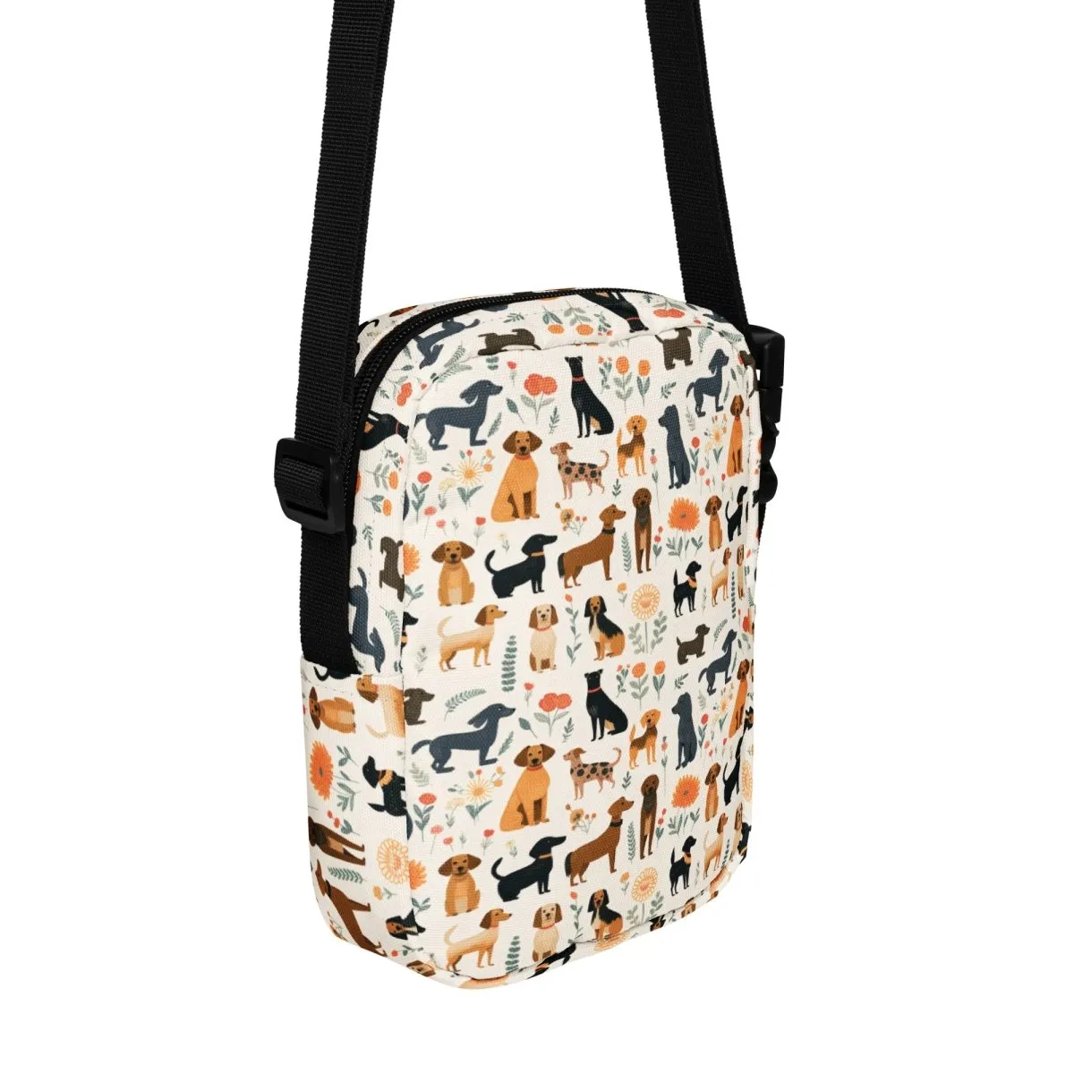Cream Dogs Crossbody Bag
