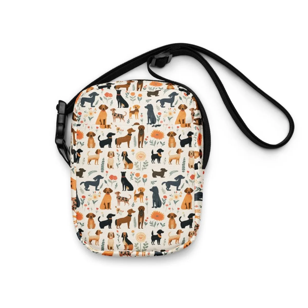 Cream Dogs Crossbody Bag