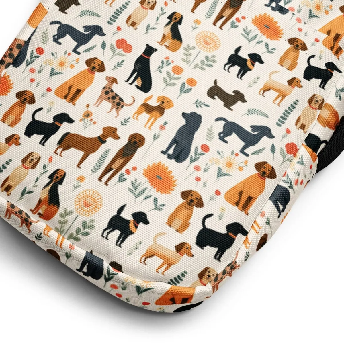 Cream Dogs Crossbody Bag