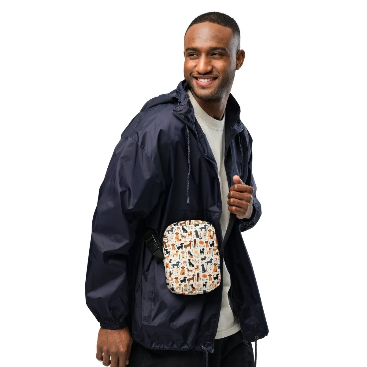 Cream Dogs Crossbody Bag