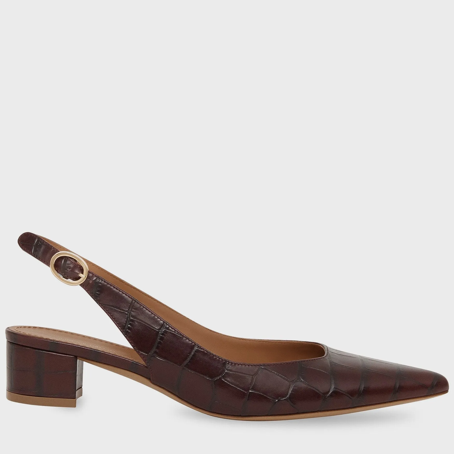 Croc Embossed Slingback Heel - Classic