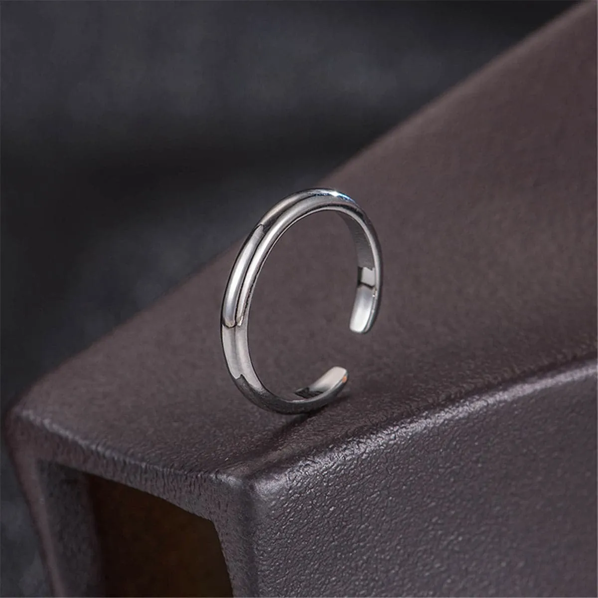 Cubic Zirconia & Silver-Plated Adjustable Botany Toe Ring Set